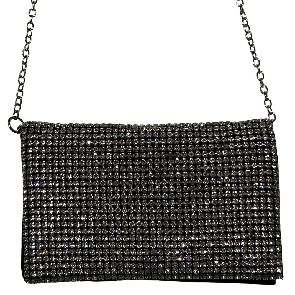 Amber Sceats Stella Rhinestone Bling Evening Clutch Bag 8" x 5" Holiday Party!‎